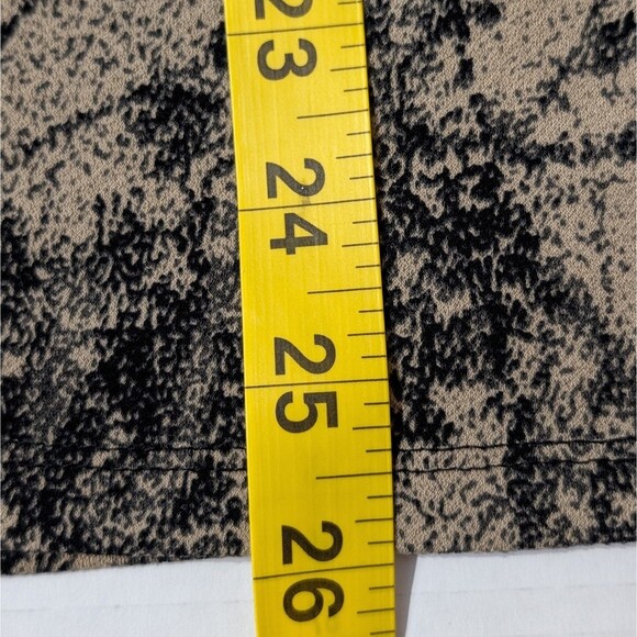 Laura Scott Sleeveless Top XL Beige Black Abstract Print Stretch Pullover Blouse - Picture 6 of 7